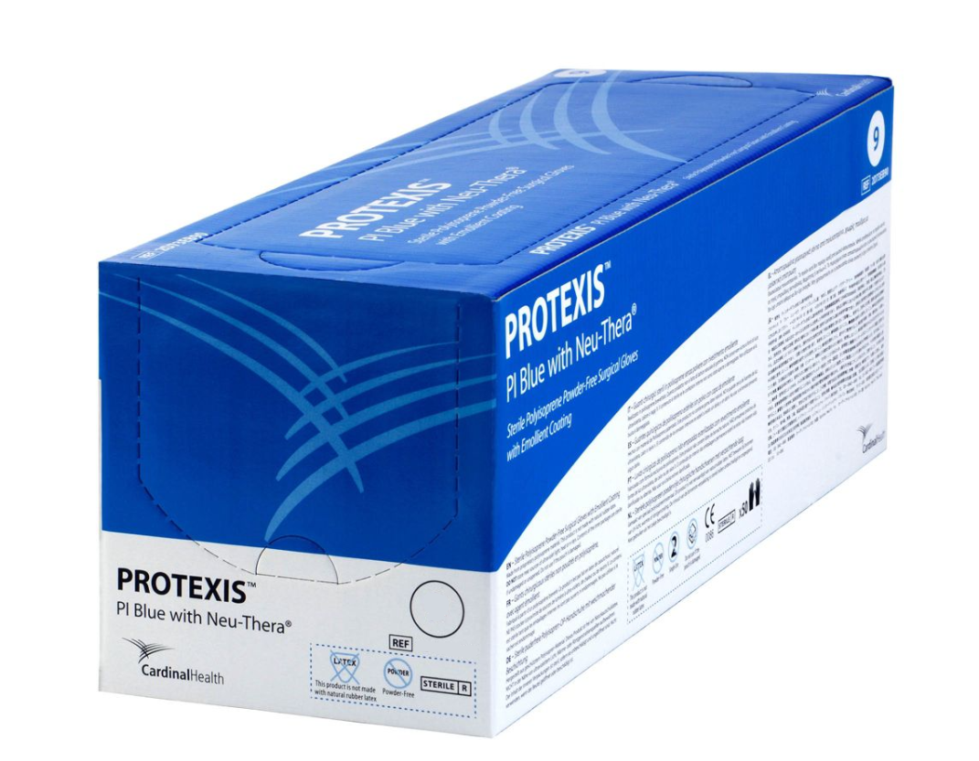 Protexis PI Latex-Free with Blue Neu-Thera Surgical Underglove Size 8.5; Box/50